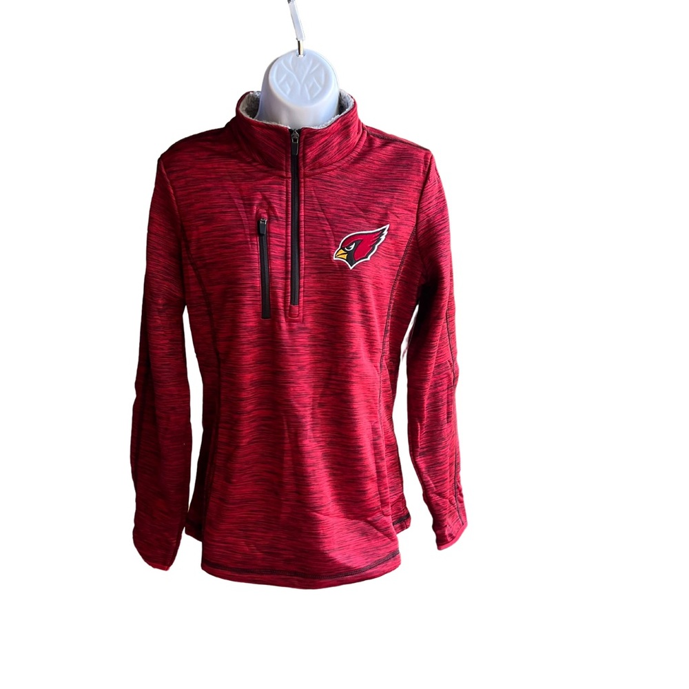 NFL Half Zip Pullover Sherpa Jacket Falcons Red